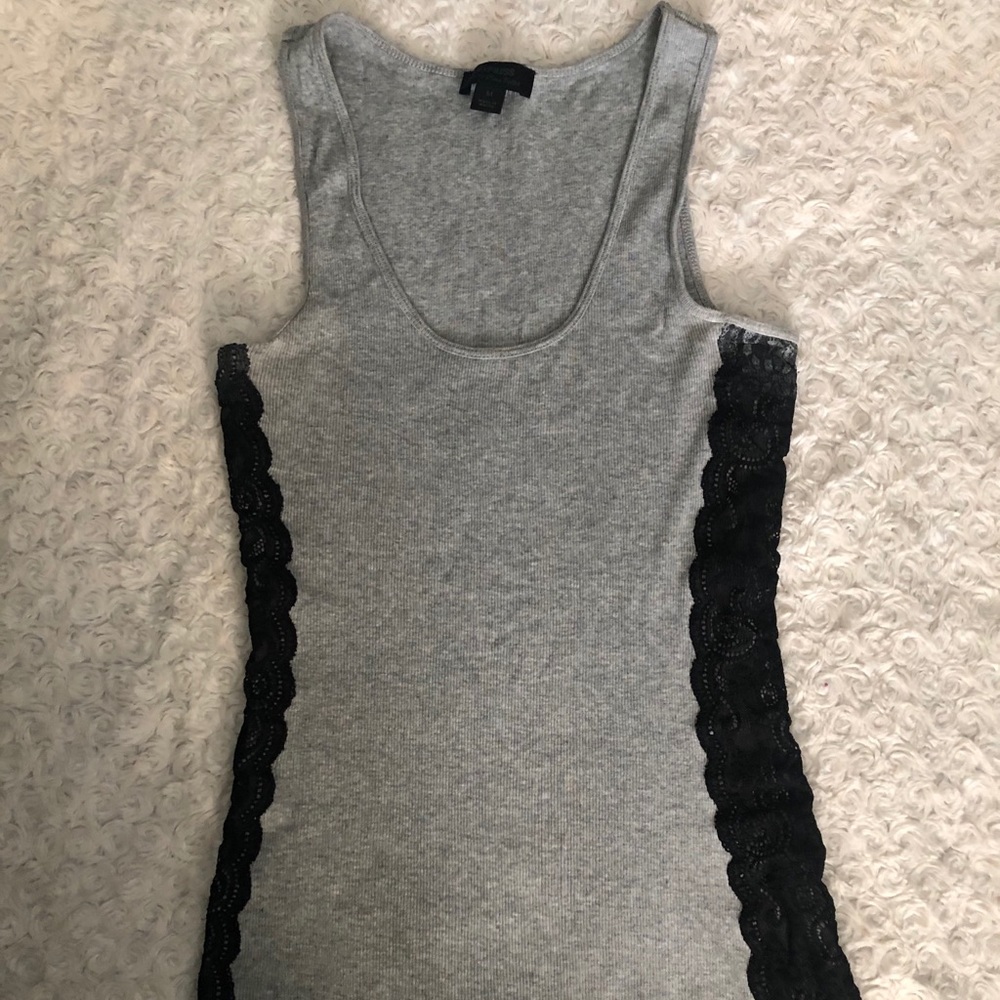 Express Racer Back Tank with Lace Detail